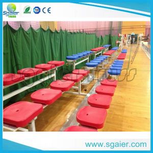 University Tiered Seating Aluminum Stadium Bleachers Mobile With Red Chair /