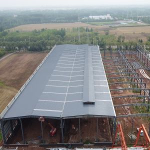 Prefab Steel Warehouse Building with Large Span Frame