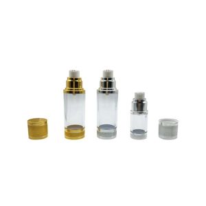 Empty Solid Airless Pump Bottles With Uv Coating Metallization Screw Cap