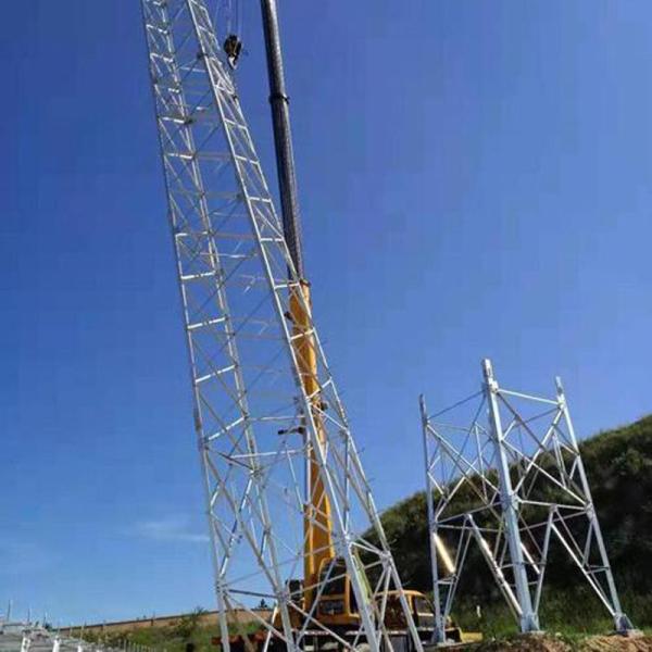 Quality Telecommunication Free Standing Lattice Tower Steel 21m Self Support for sale