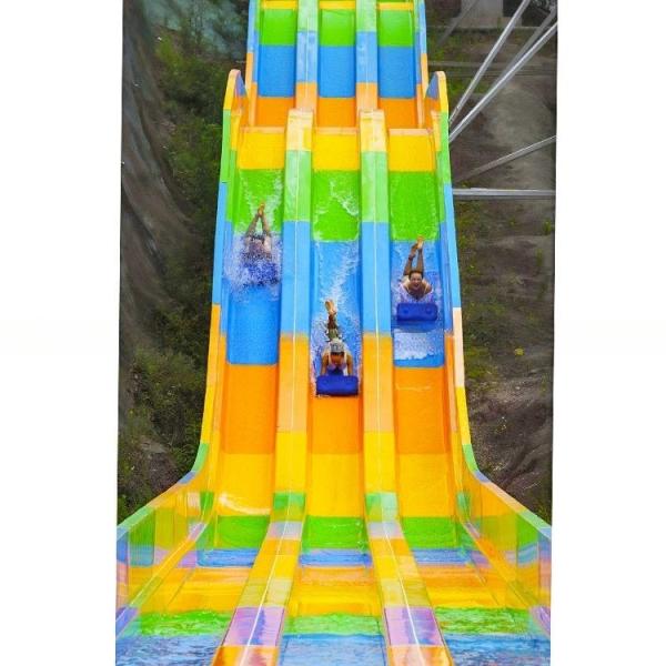 Quality Attractive Racing Water Slide Rainbow Theme Park Equipment Oxidation Resistant for sale
