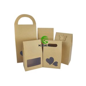 Buy cheap Lightweight Kraft Bags With Window High End Kraft Merchandise Bags Custom Size from wholesalers