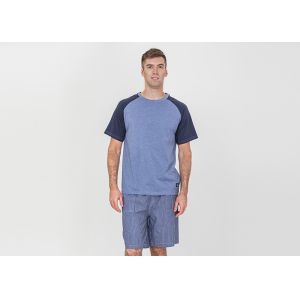 Breathable Mens Designer Loungewear Sets Polycotton Jersey Raglan Sleeve Tee