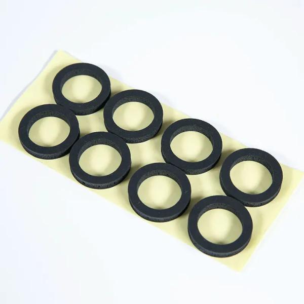 Buy cheap Black Waterproof Foam Cotton Pad Single Side Silicone Rubber Ring from wholesalers
