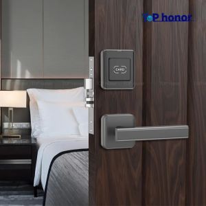 Aluminium Alloy Hotel Smart Locks RFID Swipe Card Access Room Handle Door Lock