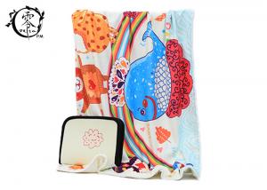 China Lovely Cartoon Animals Design Blanket , 80 x 160CM Mink Velvet Cashmere Blanket on sale