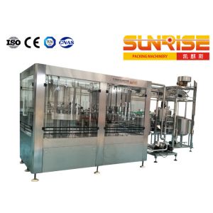 Buy cheap 5.5kw Hot Filling Machine , 3 In 1 Beverage Filling Equipment Washing Capping from wholesalers