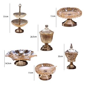 Buy cheap Luxury Decorative Handmade Bronze Glass Fruit Bowl from wholesalers