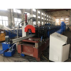 Joint And Weld Racking Step 2mm Beam Roll Forming Machine With Saw Cutting