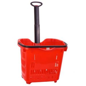 Buy cheap Multi - Funtional Plastic Shopping Basket With Wheels from wholesalers