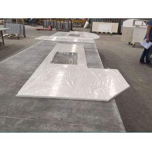 Buy cheap Prefabricated Solid Quartz Stone Countertops Beveled Processed Edge from wholesalers