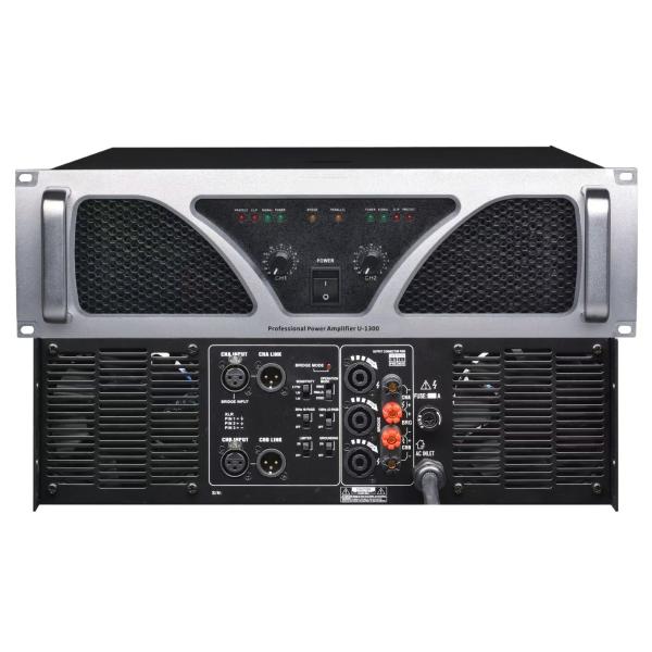 2X400W Class AB Power Amplifier With Two Cooling Fans For Short Circuit And