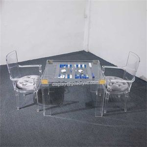 Buy cheap Chess Tables and Chairs Acrylic Chess and Backgammon Table from wholesalers