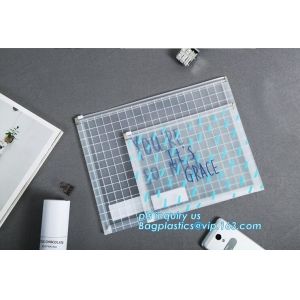 Buy cheap PE & PP double slider wholesale pe plastic file pouch with zipper, PP Plastic Slider Zip Lock A4 Doucment Files Holder B from wholesalers