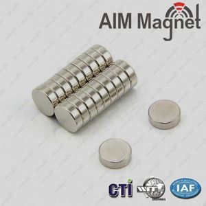 Buy cheap Disc NdFeB Magnet/ Round Neodymium Magnets D10x15mm Nickel coating from wholesalers