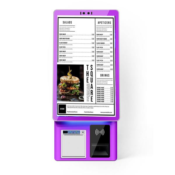Buy cheap Self Ordering Kiosk Restaurant 21.5inch Touch Screen Scan QR Code Ticket Printer POS Self Service Food Ordering Payment Kiosk from wholesalers