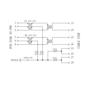 Buy cheap 1x Magnetic RJ45 Jack PTC0001-01 | LPJF0017CNL LAN 10/ 100BASE from wholesalers