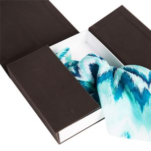 Buy cheap Luxury Black Flip Top Hijab Gift Box Packaging With Custom Logo from wholesalers