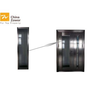 Buy cheap Customized 1/1.5 Hours Uequal Leaf Stainless Steel Fire Rated Doors With Spy Glass from wholesalers