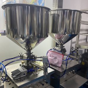 Glass Bottle Liquid Filling Machine , Vertical Paste Filler Machine