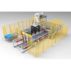 Buy cheap PLC Programmable Automatic Bottle Packaging Machine Robot Palletizing System product