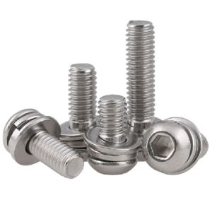 Buy cheap Stainless Steel Button Head Hex Socket Head Cap Screw Sems By Lock Washer Assembly from wholesalers
