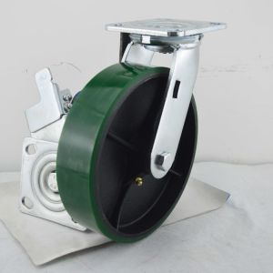 Buy cheap 1188LBS Iron Core Polyurethane Heavy Duty Casters 360° Rotating 8x2 Inch PU Tread Swivel Trolley Wheels from wholesalers
