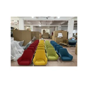 Modern Collaborative Leisure Velvet Armchair Upholstered Fabric
