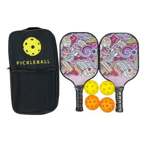 Buy cheap 3k Carbon Pickleball Racquet Logo Design UV Custom Pickleball Paddle from wholesalers