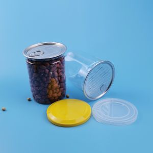Airtight PET 0.5L Transparent Biscuits Plastic Food Jars