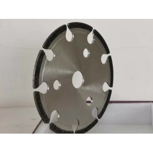 145*3*22.2*2.4*7.5 Dinasaw CBN Cyclone Grinding Wheel Electroplated CBN Sharpen Wheel With Slots For Chain Saw