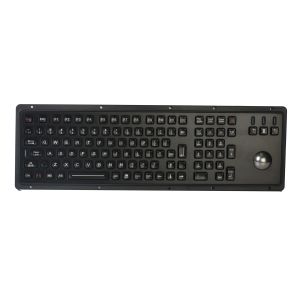 Buy cheap Black  Stainless Steel Metal Industrial Keyboard With Trackball Backlight from wholesalers