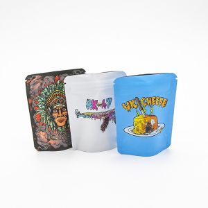 Buy cheap Customizable Fruity Scented Standing Zipper Mylar Cigar / Tobacco Bag With Resealable Plastic Design from wholesalers