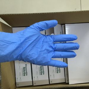 Buy cheap Nitrile Disposable Protective Gloves Hand Protection With ESD Polyester Stripe from wholesalers