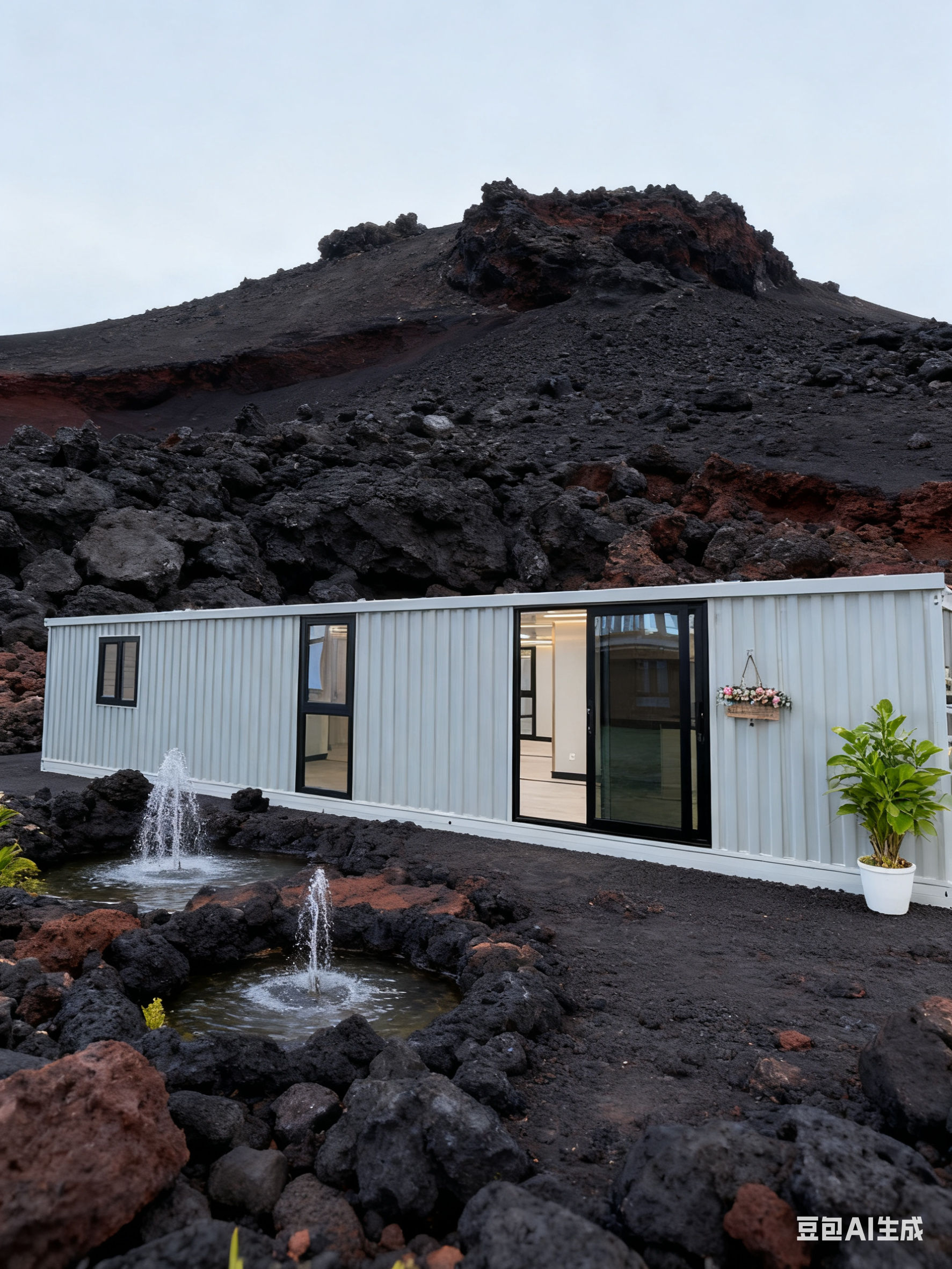 Buy cheap 40ft Expandable Container Home with 72 Square Meters Living Space Fireproof Cement Fiber Floor and Fully Galvanized Side Frame from wholesalers