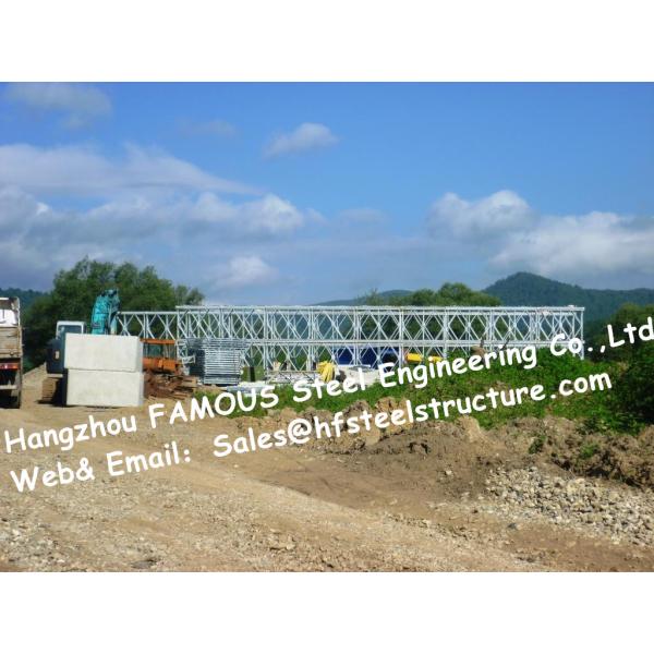 Quality Easy Installation Steel Bailey Bridge Single Lane HD200 Type Galvanized Modular Galvanized Bridge for sale