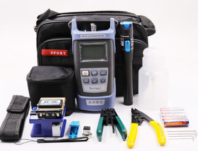 China FTTX FTTH Fiber Optic Testing Tool Kits With VFL Power Meter / FIber Cleaver on sale China FTTX FTTH Fiber Optic Testing Tool Kits With VFL Power Meter / FIber Cleaver on sale