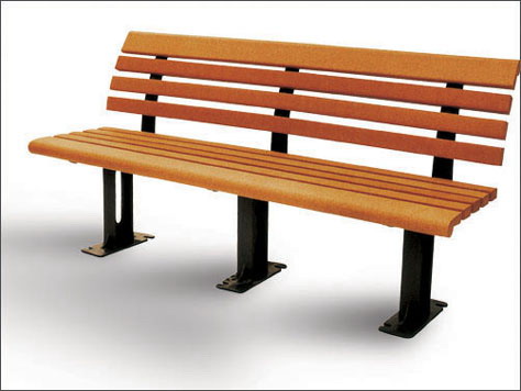 Quality China LFurniture Metal Frame Wooden Bench with Back Plans-12 for sale