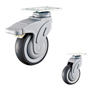 Buy cheap 96x63mm Plate Mount Casters 5 Inch Swivel Locking Medical Caster Wheels Bulk from wholesalers