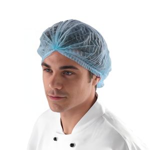 Buy cheap Disposable Non Woven PP Clip Strip Bouffant Hairnet Mob Cap With Single Or Double Elastic from wholesalers