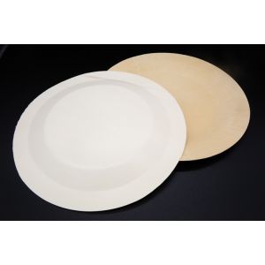 Buy cheap Bamboo Round Reusable Wooden Plates Biodegradable 7 9 10 Natural Color from wholesalers