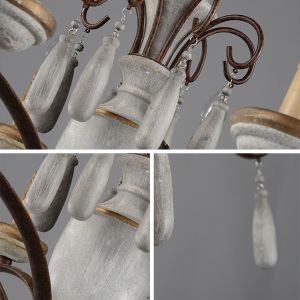 Buy cheap Antique Rustic wood and iron chandelier (WH-CI-29) from wholesalers