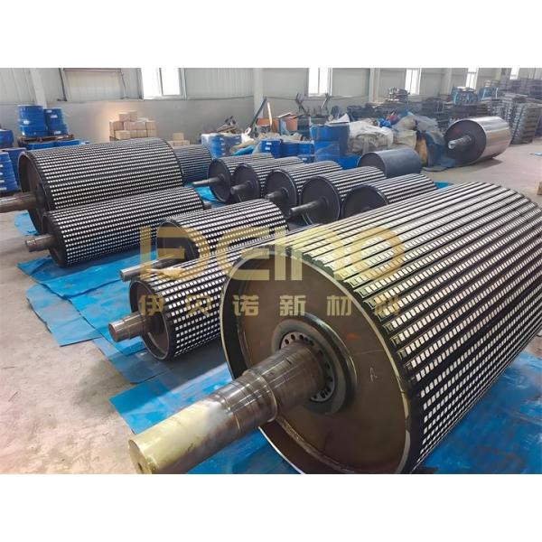 Quality Ceramic vulcanized rubber roller lagging Ceramic Lagged Pulleys 5X Longer Life than Rubber Lagging for Heavy-Duty Conveyors for sale