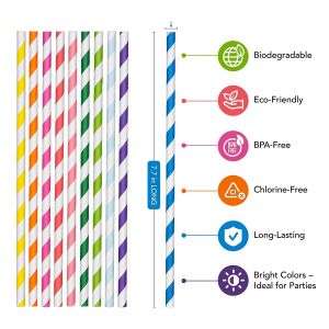 Buy cheap Dishes Water Drinks Tableware 10mm Cutlery Biodegradable Paper Straws product