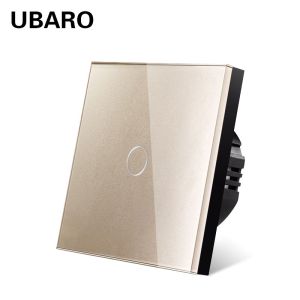 Buy cheap EU/UK Standard Grey Tempered Glass Panel Touch Switch Wall Sensor Power Button With Led Indicator from wholesalers