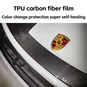 High Gloss Vinyl Car Wrap Roll 3D Carbon Fiber BLACK Self Adhesive Easy