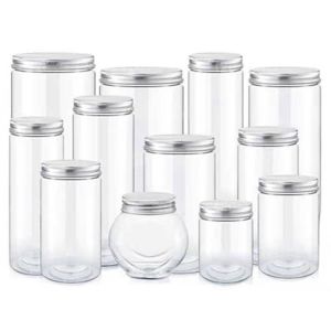 Buy cheap Transparent Aluminium Lid Frosted Plastic Bottles 500g from wholesalers