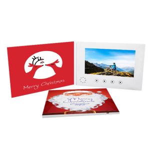 1GB Memory A5 Custom Video Player Greeting Card With Rechargeable Li - Ion