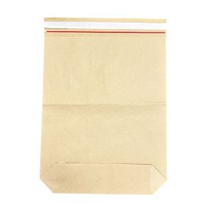 Durable Kraft Compostable Bags Recyclable Bottom Gusseted Bags Disposable With