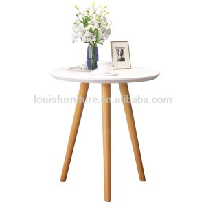 Buy cheap Three Legs Center Coffee Table , Modern Side Tables For Living Room white desktop&wooden leg/white leg from wholesalers